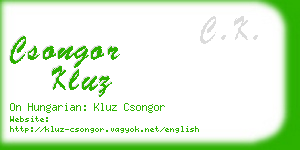 csongor kluz business card